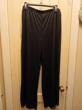 MSK Black Wide-Leg Pull-On Pants
